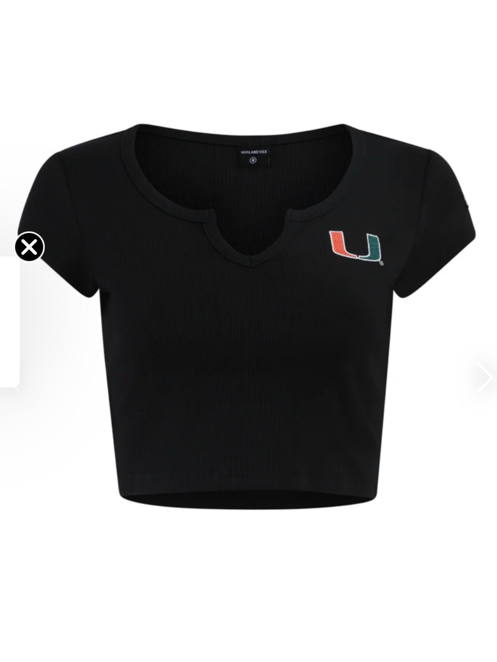 University Of Miami NWT Hype & Vice size S top
